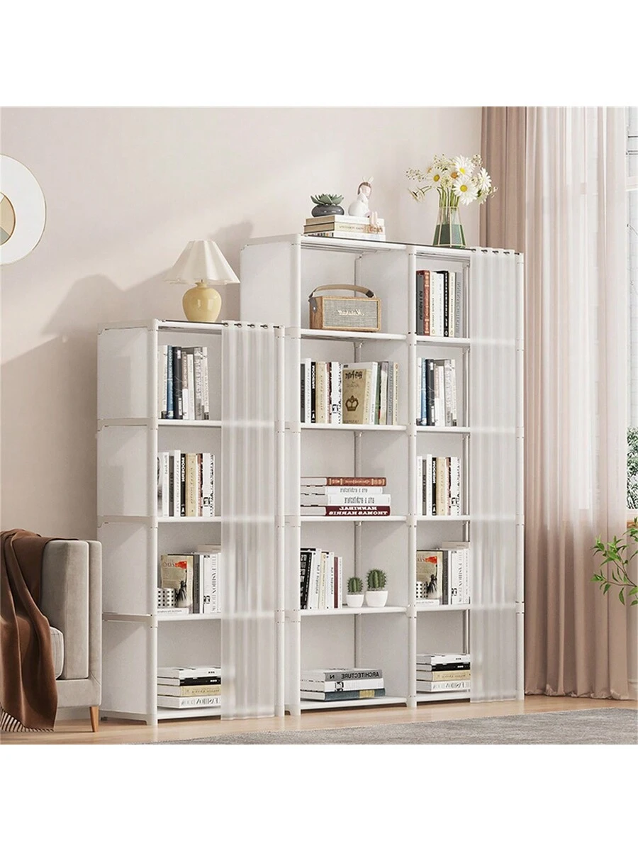 Versatile Metal Storage Organizer - Easy Assembly, Multi-Layer For Books, Clothes