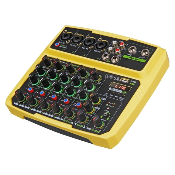 Versatile Mixer with Sound Card, Operates with USB or AC/DC Adapters