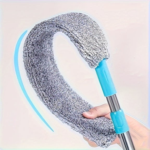 A Versatile Mop for Floors And Walls with a Long Handle, Triangular Scraper, Gray Bristles, Ideal for Both Wet And Dry Cleaning, Perfect for Those Hard-To-Reach Spots in Bedrooms And Living Rooms