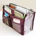 thumbnail image 1 of Versatile Multi-Pocket Handbag Organizer Insert for Women - Convenient Travel Purse Liner with Zipper Handles Wine TIKA, 1 of 4