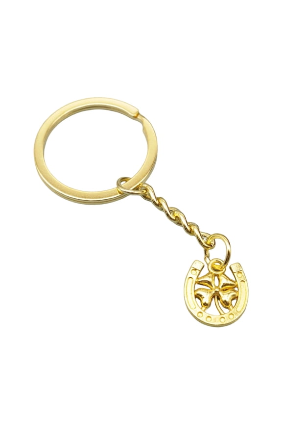 Versatile Multi Purpose Keychain Accessory For Car Keys And Bags Four Leaves Clovers And Horseshoe Designs For Good Luck