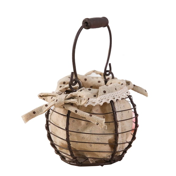 Multifunctional Round Wire Storage Baskets for Home Organization, Linen Cloth Flower Basket, Versatile Decor and Storage Solution