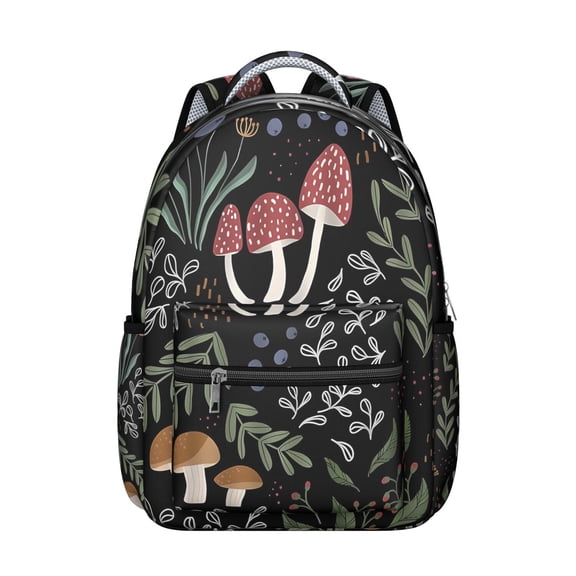 Versatile Mushroom Bookbag for School and College, Large Capacity with Laptop Protection, Organized Compartments, Excellent Gift for Teens Student Life