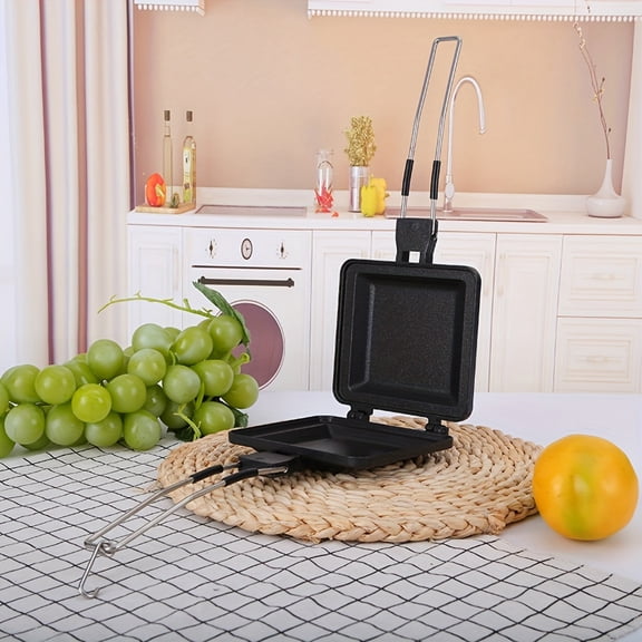 Versatile Non-Stick Sandwich Maker - Double-Sided, Foldable Griddle for Perfect Toast & Sandwiches - Ideal for Outdoor Cooking