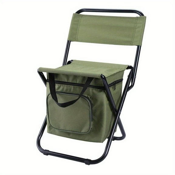 Versatile Outdoor Folding Chair Portable Ice Cooler Bags Hiking Camping Fishing Seat Stool Barbeque Backrest Stool