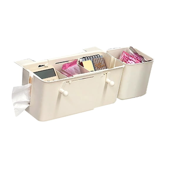 Versatile Overbed Caddy Organizer with Expandable Design for Convenient Bedside and Desk Storage Solutions