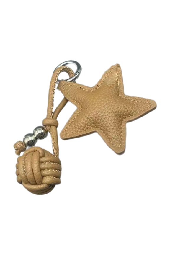 Versatile PU Leather Star Charm for Keys Bags Phones Pentagrams Pendant for Fashion Enthusiasts and Everyday Use