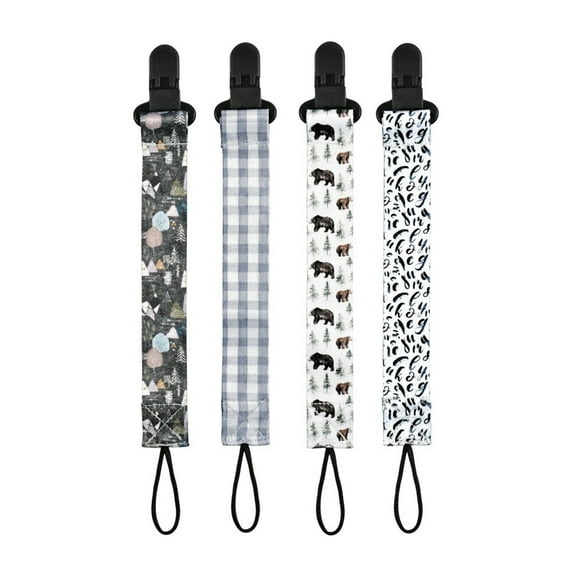 Versatile Pacifier Holders 4pcs/Pack, Works with Most Pacifier Styles
