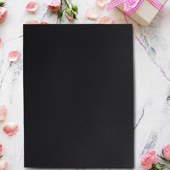 Alasum Large Black Paperboard Storage Box with Lid for Valentine Christmas Birthday Party and Flower Arrangement