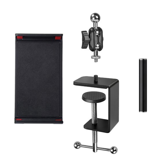 Versatile Phone Clamp Tablet Stand For 12-18cm Width Tablets Height Arm And Rotating Head For Live Streaming