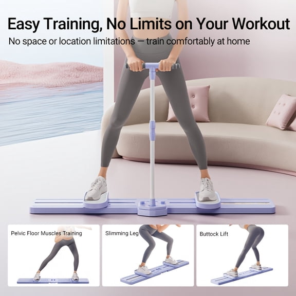Versatile Pilates Ski Board Equipment, Trainer for Glutes And Pelvic Floor, Sturdy Build, Space-Saving And Portable, Ideal for Home, Gym, And Office Workouts, Without Battery