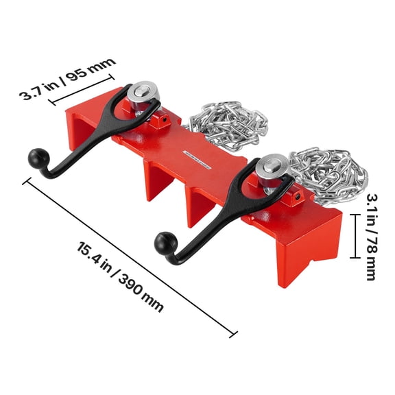 Versatile Pipe Welding Clamp Tool: Features Dual Chains & Two Crank Handles, Heavy Cast Iron Vise for Pipes Ranging 1/2" to 8" in Diameter