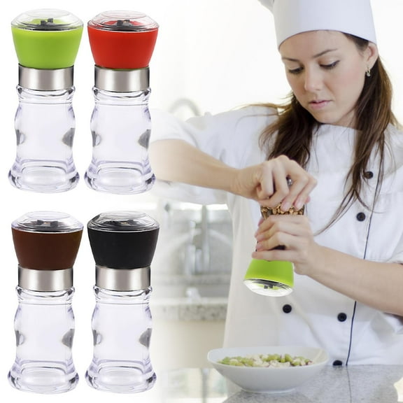 Versatile Plastic Manual Pepper Grinder Spice Bottle for Kitchen - Compact Seasoning Grinder for Herbs, Salt, Pepper - Adjustable Coarseness, Lightweight, Safe Material - Stylish Culinary Gadget