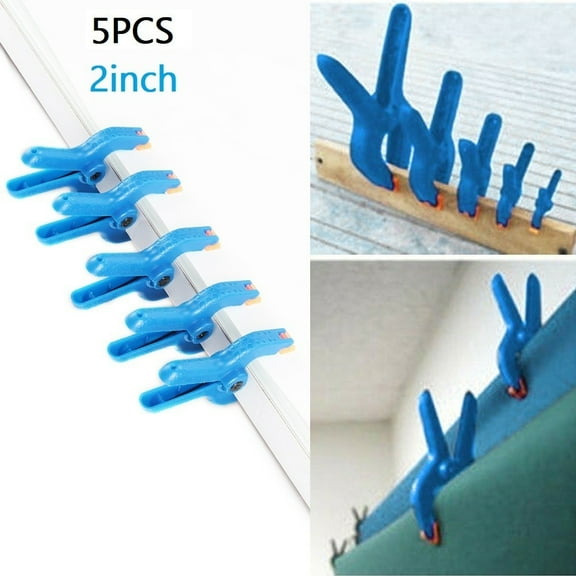 Versatile Plastic Spring Clamps For Paper Cutting And Canvas 2In Jaw 5Pcs