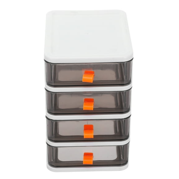 Stackable Plastic Storage Bins with Drawers for Desk and Home Organization, Small Desktop Organizer, Multi-Functional Storage Drawers