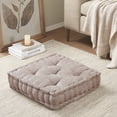 thumbnail image 1 of 20x20 inches Floor Pillow with Chenille Fabric, Square Cushion Floor Pillow with Hypoallergenic Poly, Soft Floor Sitting Pillow for Yoga, Living Room, Balcony, Ooutdor, Tatami, Blush, 1 of 6