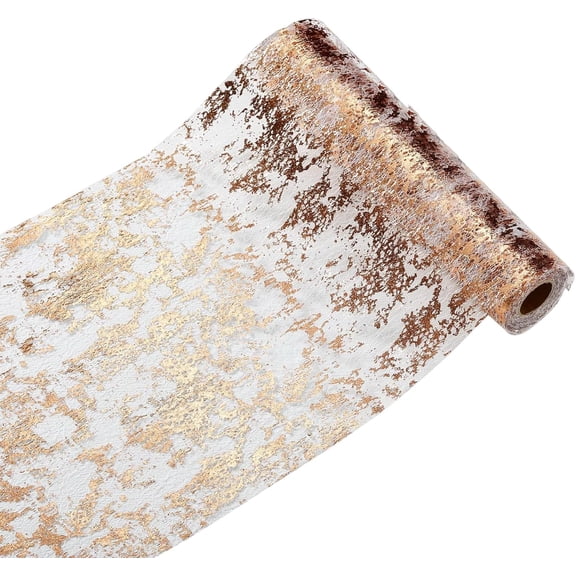 Versatile Polyester Fiber Runner Holiday Table Runner Sparkling Sequin Table Runner Elegant Durable Table Accessory for Home Parties Decoration Rose Gold