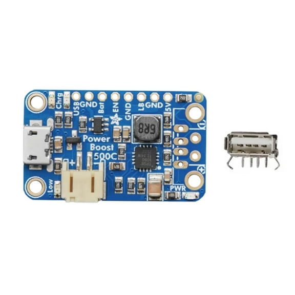 High-Performances PowerBoost 500 Rechargeable Charger: 5V USB Boost @ 500mA+ for Reliable Device Charging Anywhere