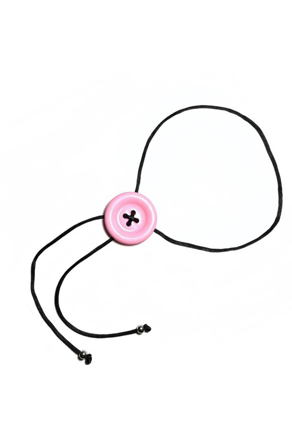 Versatile Pull Chain Wax Cord Necklace Modern Button Accent Jewelry For Women Men For Birthdays Anniversaries