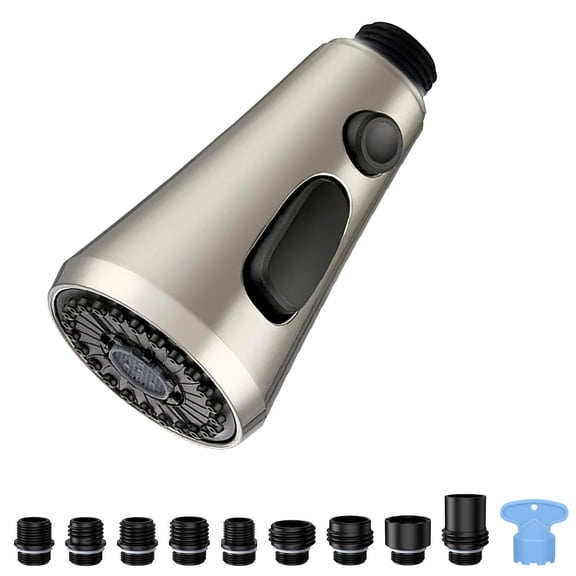 Versatile Pull Down Faucet Spray Head Replacement G1/2, 3 Modes Stream, Spray, Aquablade Rust Resistance, Easy Installation