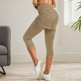 thumbnail image 1 of Versatile Quarter Ruched Skirt Pant For Daily Casual Wear And Yoga Practice Ideal For Spring And Summer Easy Care And Comfortable Fit For Active Womens plus Size Casual Pants Fancy Clothes for Teens, 1 of 6
