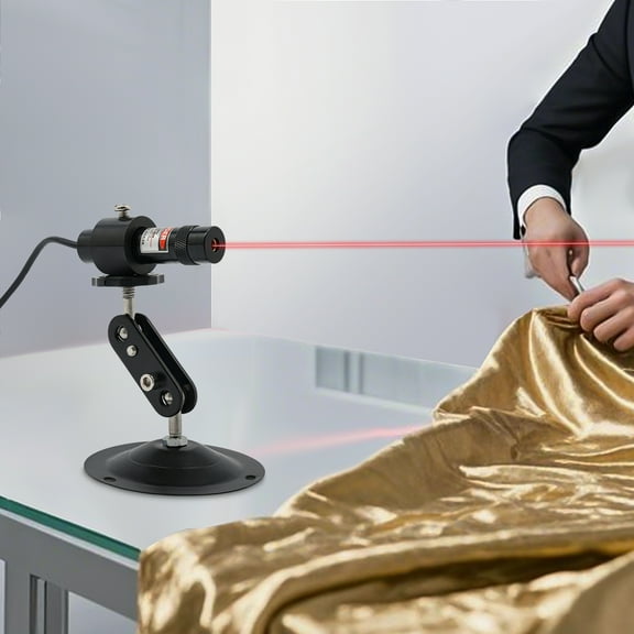 Versatile Red Line Alignment System, 5V 650nm with 100mW Power, 26-33ft Projection, Easy-Clean Plastic Body, Best for Woodworking, Machining, and Fabric Positioning