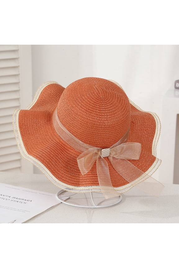 Girls Straw Hat Purse Bag Set Lace Brim Flowers Pearl Summer Beach Sun Hat Princess Shoulder Crossbody Bag Chin Strap