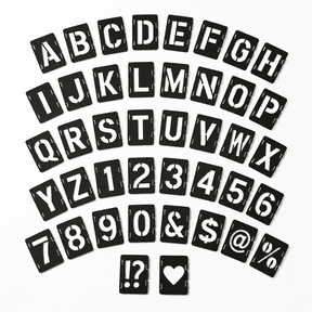 Versatile Reusable Plastic 2 Inch Letter Stencils, 42 Pcs Alphabet Numbers Symbols Interlocking Stencil Kit for Painting on Wood, Wall, and Fabric, DIY Projects