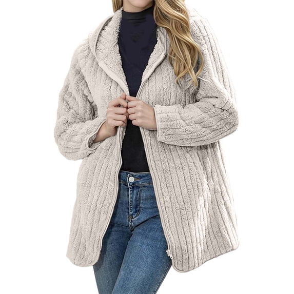 Versatile Reversible Hooded Jacket for Everyday Wear Lightweight Cozy Open Front Cardigan Outerwear for Spring and Fall Women's Bomber Jacket Casual Coat