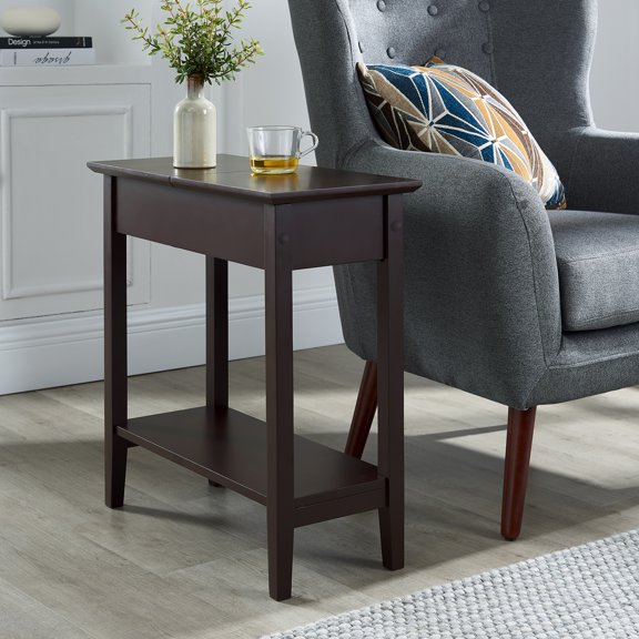 Roxy Flip Top Chairside Table by Naomi Home-Color:Espresso