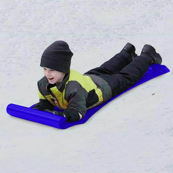 Versatile All Season Sledding, Rolling Snow Slider, Simple Winter Snow Sled for_K-ids and Adults, 53x18In High Speed Snow Sled Flying Carpet Lightweight Roll Up Snow Sled Portable Snowboards,Blue