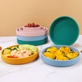 thumbnail image 1 of Versatile Silicone Children's Tableware Set Heat-Resistant Round Pan and Bowl - Perfect for Home Feeding, 1 of 8
