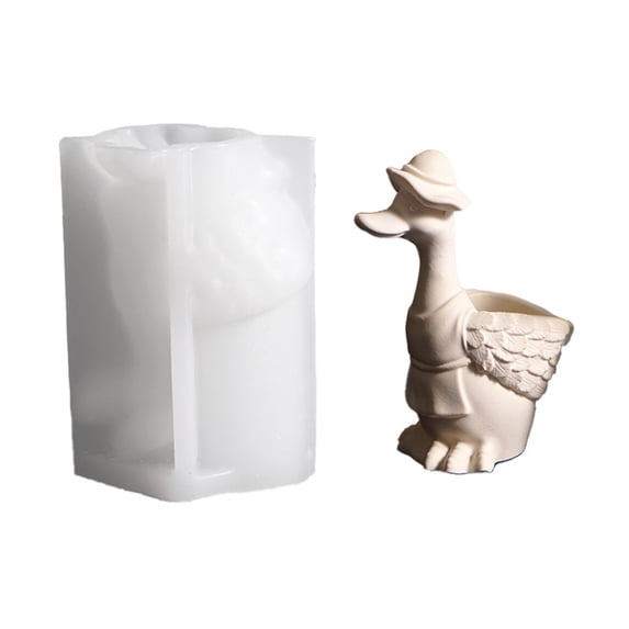 Versatile Silicone Ducks Shape Mold Projects Plant Pots Decorative ...