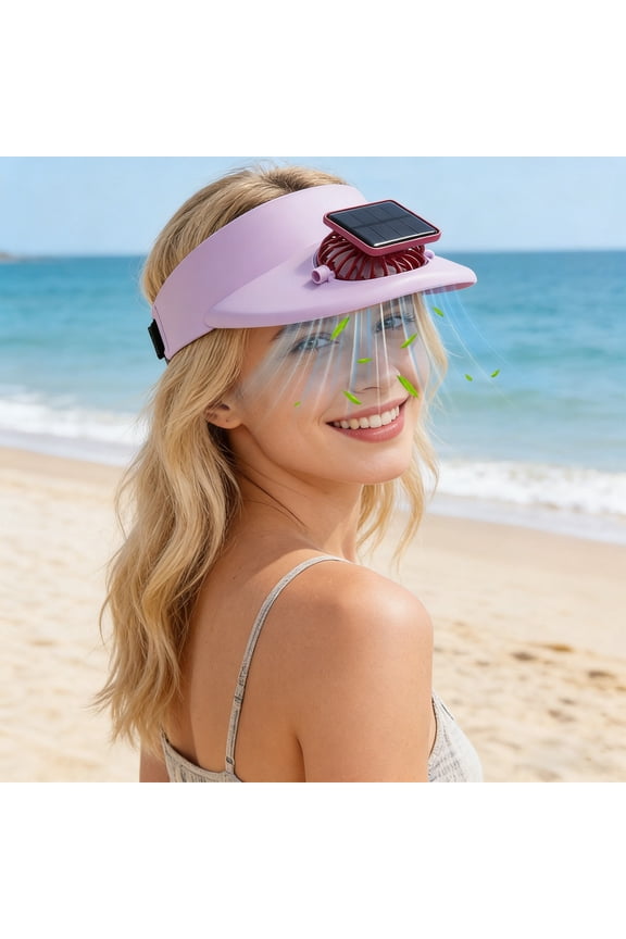 Versatile Solar Fan Cap, Adjustable Sunshade Hat with Detachable Blower — 10.2x3.5x1.6 Inch Cooling Accessory, Made of Lightweight Plastic for Outdoor Leisure