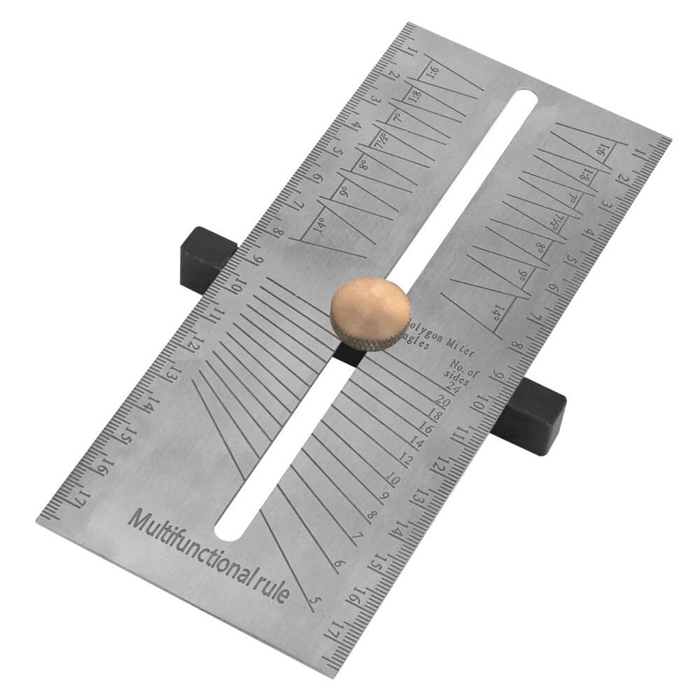 Versatile Square Ruler Woodworking Scribe T-type Ruler Stainless Steel ...