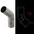 thumbnail image 1 of Versatile Stainless Steel Elbow 45° Degree Bend Exhaust Pipe Polished 25mm, 1 of 7