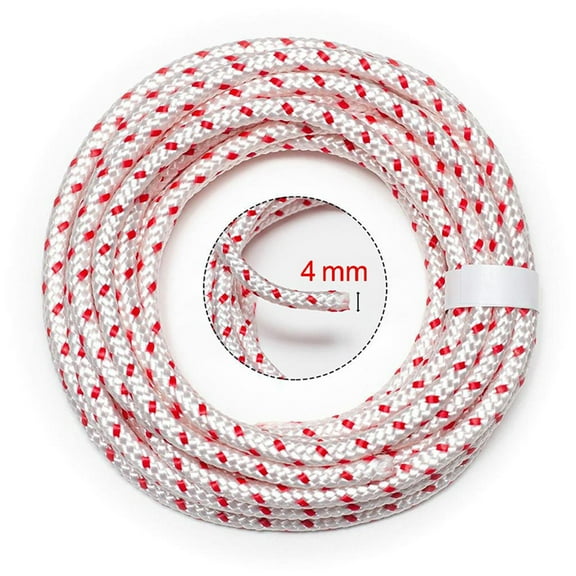 Versatile Starter Rope 4mm Diameter, 10m Length for Lawnmowers and Other Small Engines Cord