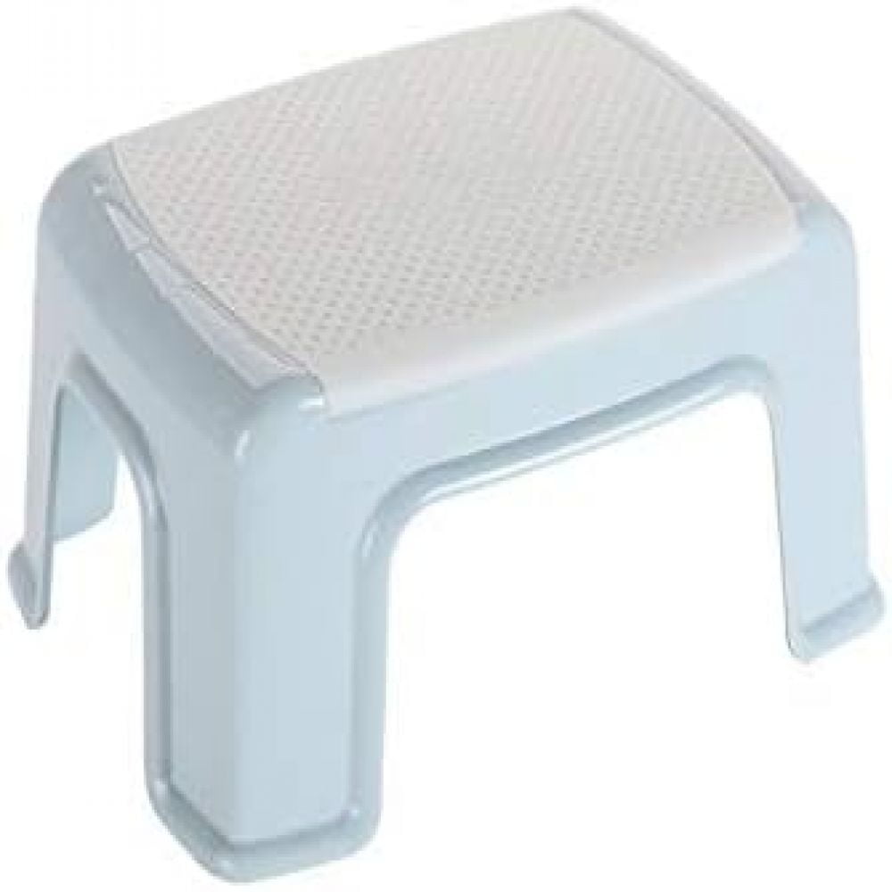 Durable Step Stool For Home/Office, Light Blue - Textured Friction Grip ...