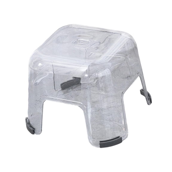 Versatile Step Stool Sturdy Lightweight Foot Stool for Apartment Bedroom Bathroom Clear