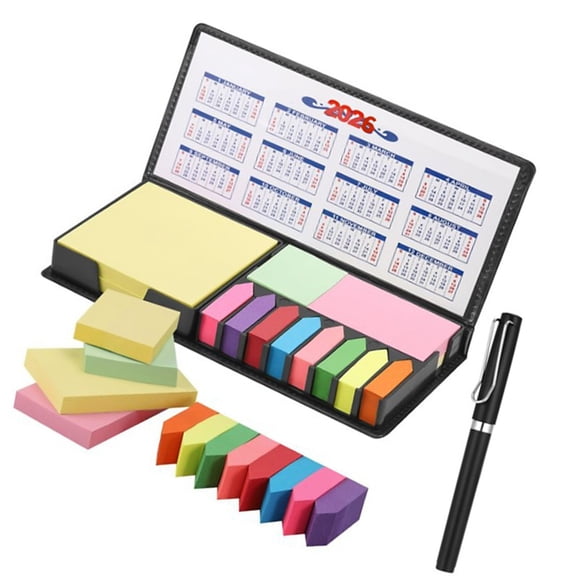 Versatile Stick Note Calendar Note Organizers Box Suitable for Students Professional Family Daily Planning Activities