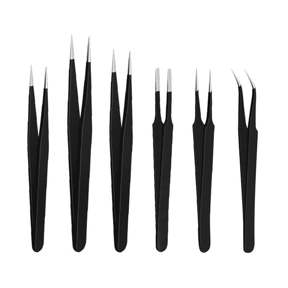 Versatile Straight and Curve Tweezers for Jewelry Making and Eyelash