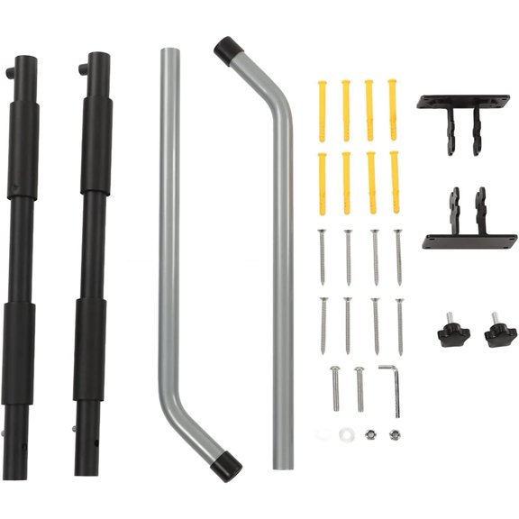 Versatile Surfboard Storage Rack Adjustable, Retractable Wall Mount for Snowboards, Kayaks, Canoes and More Aluminum Alloy Construction with EVA Foam Protection
