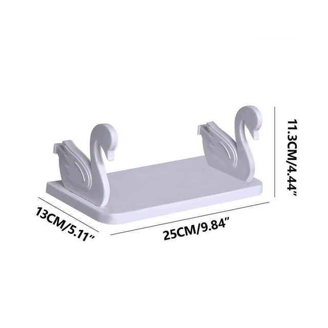 Versatile Swan Wall Mount No Drill Bathroom Shelf For Easy And Innovative Storage Solutions