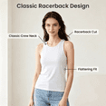 thumbnail image 1 of Versatile Tank Tops for Women Polyester Round Neck Loose Layering Tops,White S, 1 of 5