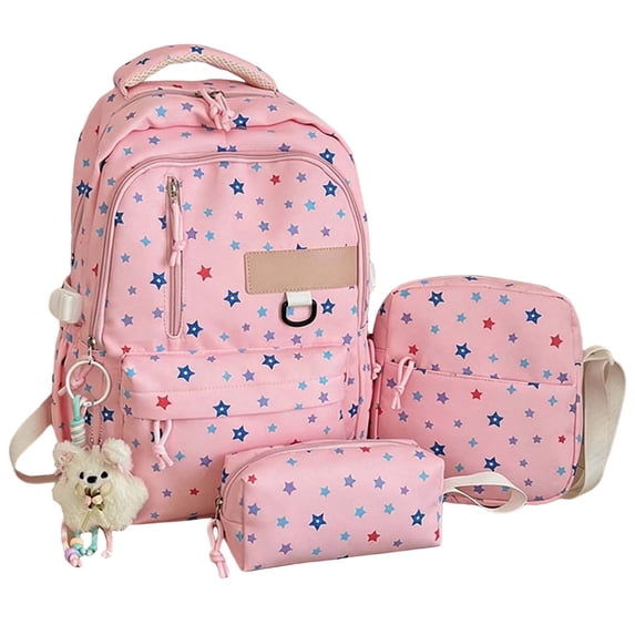 Versatile Three-Piece Backpack for Everyday Use with Spacious Main Compartment & Multiple Pockets for School Travel and Outdoor Activities