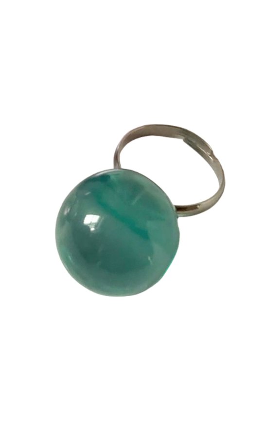 Versatile Transparency Spherical Cocktail Rings Modern Unisex Design Finger Accessories For Everyday Wear Or Gifting
