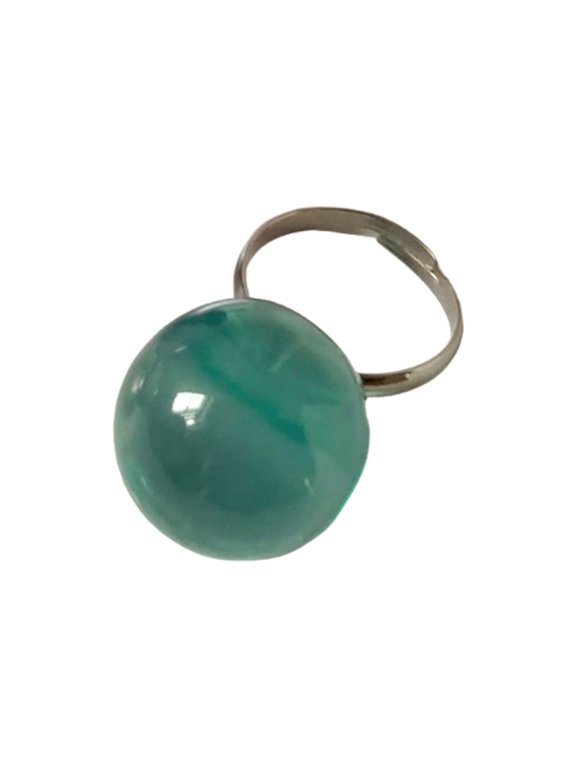 Versatile Transparency Spherical Cocktail Rings Modern Unisex Design Finger Accessories For Everyday Wear Or Gifting