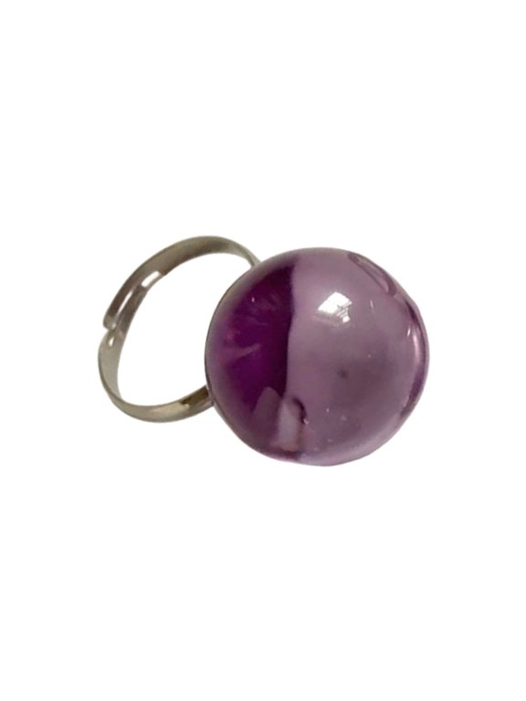 Versatile Transparency Spherical Cocktail Rings Modern Unisex Design Finger Accessories For Everyday Wear Or Gifting