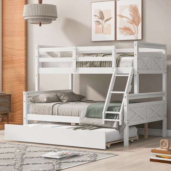 [Versatile] Twin over Full Bunk Bed or 2 Separate Beds - White