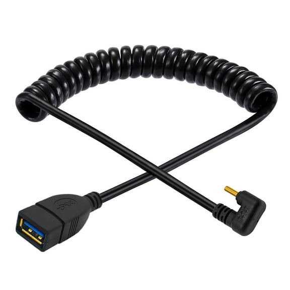 Versatile USB A to C Data Cable Tablet Phones Spring Coiled Cord Support Easy Data Transfer and Quick Charging